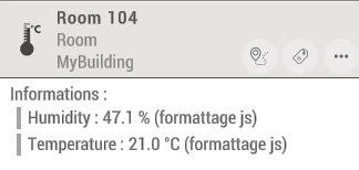Résultat du formatage des valeurs via le scripting JS.